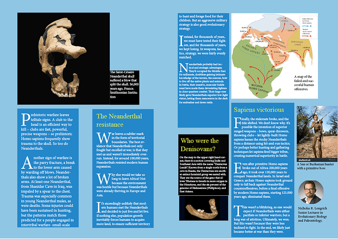 Neanderthal War Magazine Spread ii3