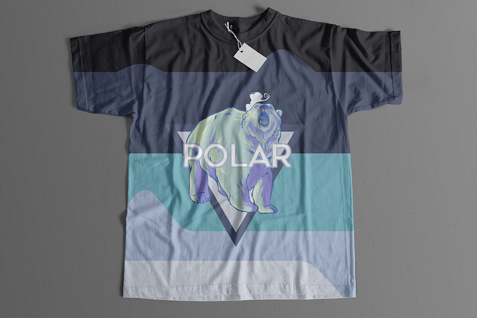 tshirttennispolarbearblue