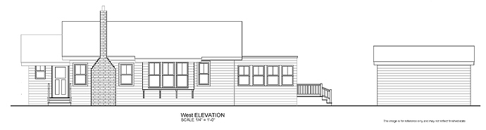 218 Lakeland Drive - West Elevation