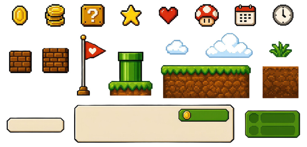 Isolate decorative game-style 2