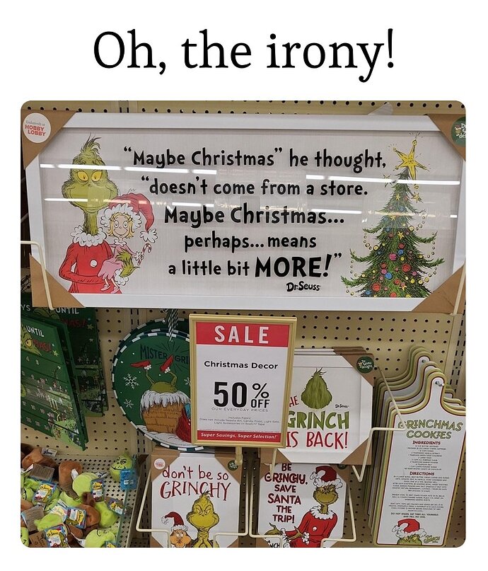 Oh the irony...