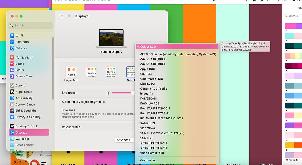 Colour Profile setting on on mac - LCD/RGB? - Graphic Design Forum