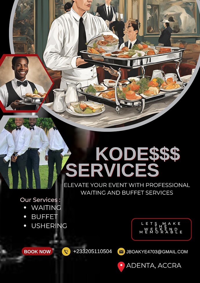 Black and White Modern Car Repair Service Flyer