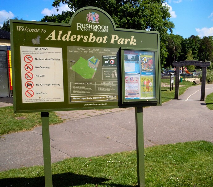 Aldershot_Park_Signage