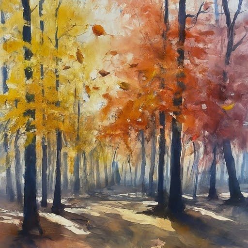 a_watercolor_painting_of_a_forest_of_fal